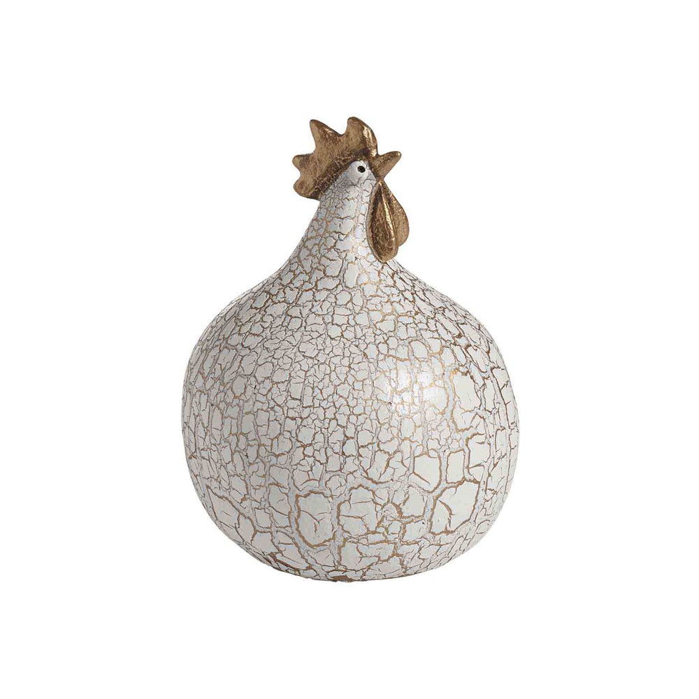 NG Hæna Cracked hvít, H.12,5cm