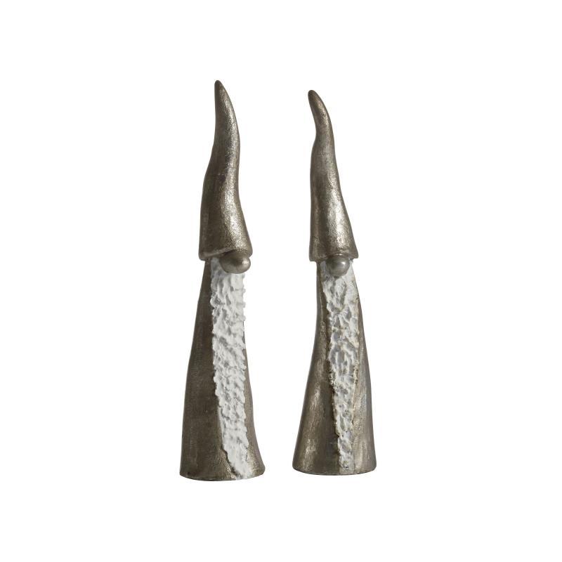 NG Tall Santa Silver 2pcs 15cm