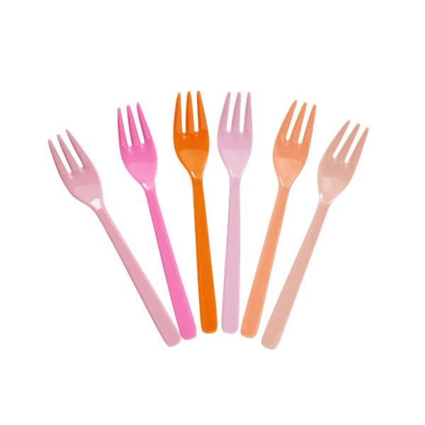 RICE 6 Melamine Cake Forks
