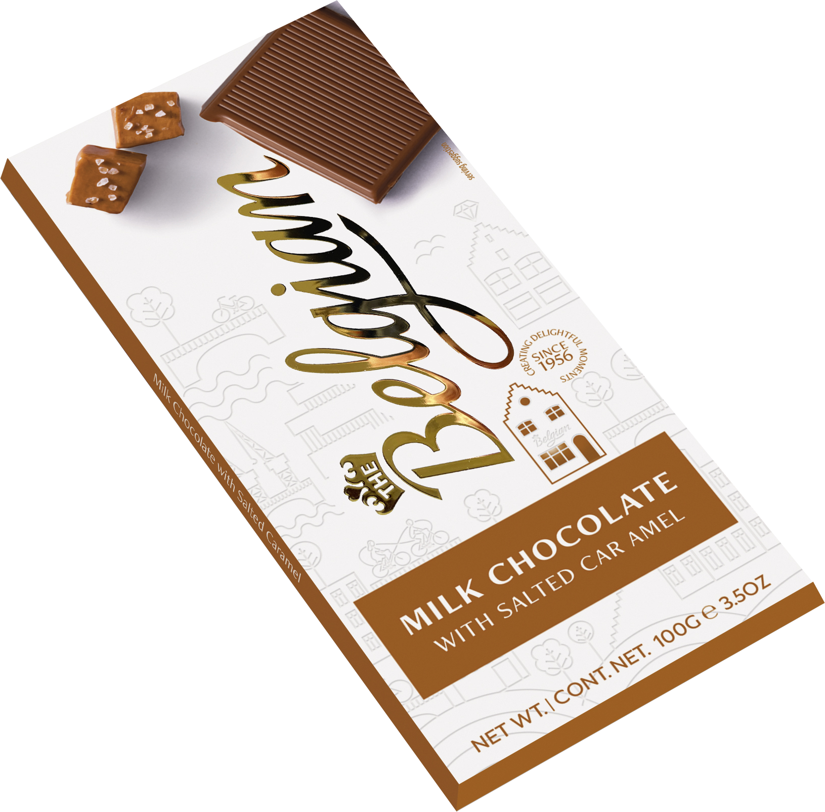 Belgian 100gr Milk salted caramel