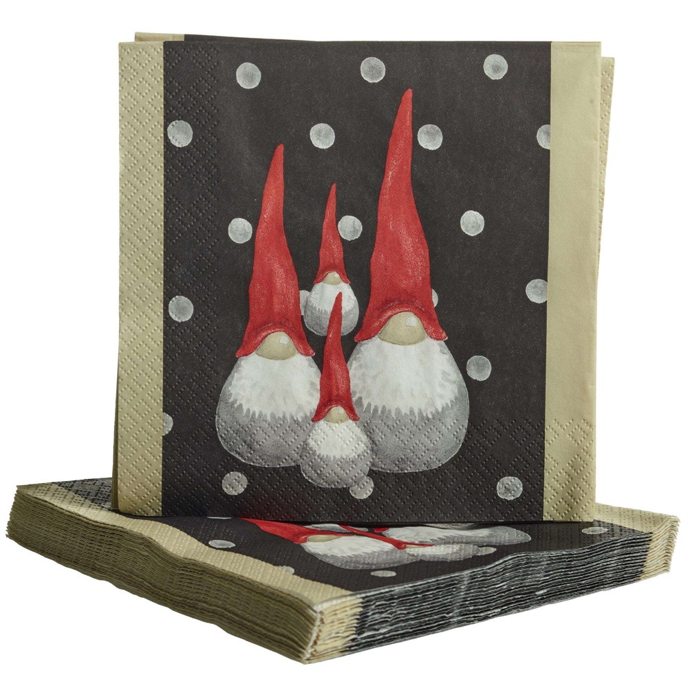 NG Napkins Santa High Hat 33x33cm
