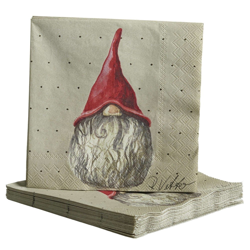 NG Napkins Santa Herman 25x25cm